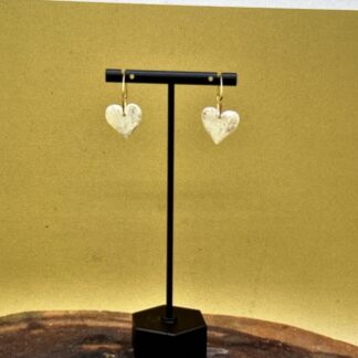 White with rose gold hearts